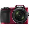 Nikon Fotocamera Bridge compatta Coolpix L840 - Rosso + Nikon Nikkor Wide Optical Zoom ED VR f/3-6.5 - refurbished