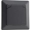 ChiliTec Presa MILOS con coperchio IP44 antracite con cornice