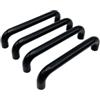 KLAMA 4 maniglie per mobili in plastica, per armadi, cassetti e porte, distanza tra i fori 96 mm, colore: nero