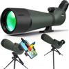 BIBIRE 25-75x80 HD Cannocchiali, Cannocchiale angolato con treppiede e