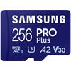 Samsung PRO Plus microSD Memory Card 256GB [2023], USB Card Reader incluso (Sams