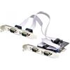 StarTech.com Scheda Seriale PCIe a 4 porte, scheda seriale PCI Express a RS232/R