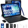 Popux P11 Tablet Android 16, Tablet 11 Pollici con 48 GB RAM + 128 GB ROM/TF 2