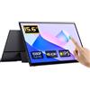 CAPERAVE Monitor Portatile Touch Screen 15.6 Pollici FHD IPS Touch Screen