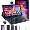 Luzglo P11 Android 16 Tablet 11 Pollici, 48GB RAM+128GB ROM (2TB TF), 90Hz,