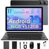 Lordwit Tablet 11 Pollici 36GB RAM 512GB ROM, 4G LTE SIM+5G WiFi, GPS, Fotocamera