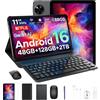 Luzglo P11 Android 16 Tablet 11 Pollici, 48GB RAM+128GB ROM (2TB TF), 90Hz,