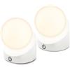 Briloner - Set di 2 Mini Lampade da Tavolo LED, IP54, Touch, Bianco