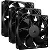 Corsair Ventole Corsair RS120 PWM 120mm - Pack da 3, Nero
