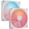 Corsair Ventola Corsair iCUE LINK LX140-R RGB, Ventola PWM Reverse, Dual Fan Kit, Bianco - 140mm