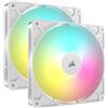 Corsair Ventola Corsair RS140 aRGB, Ventola PWM - 140mm, 2 Ventole - Bianco
