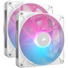 Corsair Ventole Corsair iCUE LINK RX140 RGB PWM 140mm - Pack da 2, Bianco