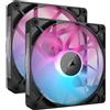 Corsair Ventole Corsair iCUE LINK RX140 RGB PWM 140mm - Pack da 2, Nero