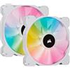 Corsair Ventola Corsair iCUE SP140 RGB ELITE Performance 140mm PWM Fan, Dual Pack, Bianco - 140 mm