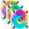 Corsair Ventola Corsair QL Series QL120 RGB LED, 120mm - Kit 3 Ventole & Lighting Node CORE - Bianco
