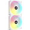 Corsair Ventola Corsair iCUE LINK QX140 RGB Series, Ventola PWM, Kit 2 Ventole - 140mm, Bianco