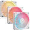 Corsair Ventola Corsair iCUE LINK LX120-R RGB, Ventole PWM Reverse, Triple Fan Kit, Bianca - 120mm