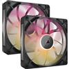 Corsair Ventola Corsair iCUE LINK RX140 MAX RGB, Ventola PWM - 140mm Thick Fan, Dual Fan Kit - Nero