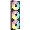 Corsair Ventola Corsair iCUE LINK QX120 RGB Series, Ventola PWM, Kit 3 Ventole - 120mm, Nero