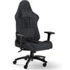 Corsair Sedia Gaming Corsair TC100 RELAXED - Tessuto, Nero/Grigio con Cuscino Nero