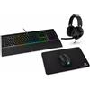 Corsair Kit Gaming Corsair 4 in 1 K55 RGB PRO - Tastiera, Mouse, Cuffie e Mouse Pad, Layout ITA