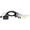 ATEN Rete - Switch Kvm Per Doppio Schermo Displayport (thunderbolt) 2 Usb, Cs22dp