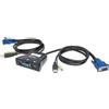 MANHATTAN Rete - Mini Kvm Switch 2 Porte Usb Con Audio