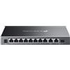 OMADA Rete - Switch 10 Porte Gigabit Easy Managed Con 8 Porte Poe+, 1 Sfp, 123w, Es...
