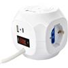 Non applicabile Adattatore/connettore - Elettrico - Multipresa A Cubo 4 Posti Con Usb-a E Usb...
