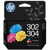 HP B7RT6AE 302/304 cartuccia d'inchiostro originale colori 100 copie