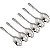 CILEONBE Cucchiaio da zucchero a forma di teschio, in acciaio inox 304, colore argento, set da 6