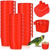 Suclain 30 ciotole per uccelli, mangiatoie per uccelli, distributori d'acqua per quaglie, in plastica, per polli, pappagalli, parrocchetti, animali domestici, pollame, piccioni, uccelli selvatici, cibo