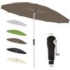 Doppler ombrellone Crank Asia Ø 250 cm, Greige, manovella, UV 50+ | Ombrellone tondo da giardino, poliestere, struttura in alluminio, Auto Tilt - inclinazione automatica con manovella