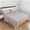 GC GAVENO CAVAILIA Lenzuola piatte super king non stirabili, resistenti alle pieghe, per hotel, di qualità, colore: grigio
