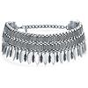 Bling Jewelry Stile Nativo Americano Festival Monete Penzolanti Piuma Ampia Collana Girocollo Occidentale Gioielli Per Le Donne Adolescenti Ossidato Placcato Argento