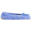 ISOTONER Women's Embroidered Terry Ballerina Slipper, Perriwinkle, Large