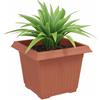 vidaXL Vaso quadrato per fiori 6 pz Rosso Mattone 23 x 23 x 17,5 cm