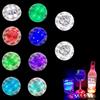 Nizirioo Niziroo Sottobicchieri a LED: 10 Sottobicchieri a LED Autoadesivi con 7 Colori, Luci Adesive per Boccali da Caffè