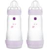 Mam Biberon Easy Start 320 Ml, Anticolica, 4+ Mesi, Tettarella Misura 3, Rosa, 2 Pezzi