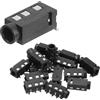 QUARKZMAN 16Pcs Presa Jack Stereo, 1/8 3.5mm 4 Pin PJ-320D Montaggio PCB Femmina Connettore Audio Per Microfono, Cuffie, Lettore Multimediale, Lettore MP3/MP4, Nero