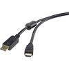 Renkforce DisplayPort/HDMI RF-3301522 - Cavo adattatore DisplayPort maschio HDMI, 1,00 m, nero