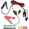 Range Tour Presa Accendisigari Femmina Auto 12V/24V, Batteria Morsetti a Coccodrillo Connettore 1,8m per Auto Clip-on Prolunga Cavo di ricarica con custodia Fusibili Max 20A current(clip da 85mm)