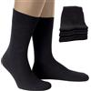 ALL ABOUT SOCKS Calze uomo 43-46 nero (5 paia) calze di cotone da uomo taglia 43 44 45 45 46 calze da uomo calze nere calze lunghe