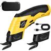 Kolozy Forbici Elettriche Cutter, Forbice Elettrica per Tessuti 4V Ricaricabile, Taglierino Elettrico 2500mAh Batteria 10000RPM, Taglia Cartone con 2 lame per Taglio Cartone Pelle Plastica Moquette