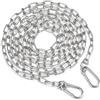 CXWFLM Catena in acciaio inox al metro, 3 mm x 3 m, con moschettone, catena a maglie in acciaio inossidabile da appendere, versatile catena in metallo per collane per cani, catena di ancora, catena per