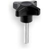 OL 1 Impugnatura Cruciform/impugnatura a stella, in plastica, con bullone filettato, acciaio inox