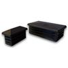 OL Tappo decorativo per tubi rettangolari, Nero, Plastica, 40x20mm