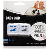 Baby Dab Foot & Hand Print Blue & Grey 2 pz