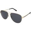 Gucci GG1233SA 001 | Occhiali da Sole Graduati o Non Graduati | Prova Online | Unisex | Metallo | Pilot | Oro | Adrialenti
