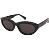 Max Mara MM0203 01A | Occhiali da Sole Graduati o Non Graduati | Prova Online | Plastica | Cat Eye | Nero, Rutenio | Adrialenti